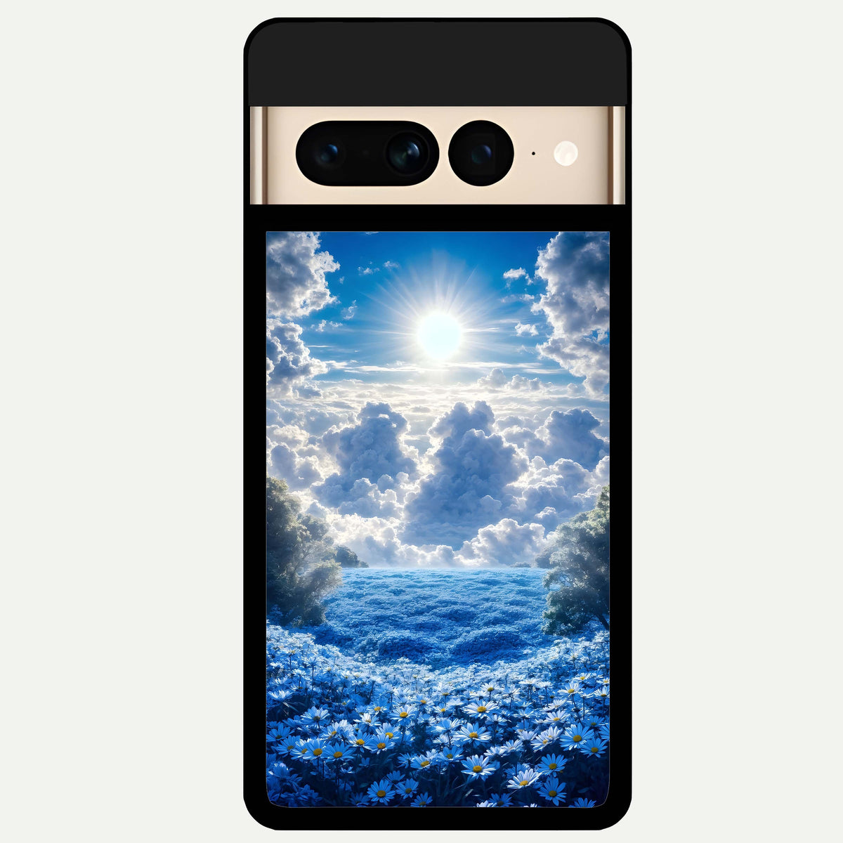  Heavenly Daisy Horizon Glass Case For Google Pixel 7 Pro back cover – full design glossy printed glass finish