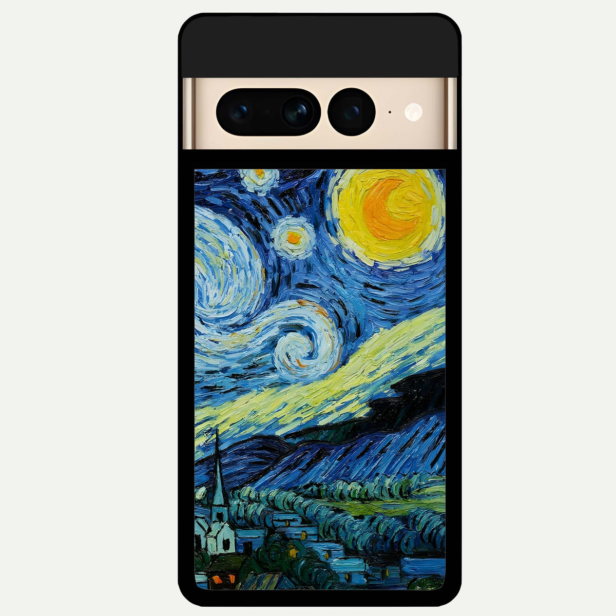  Inspired Van Gogh Art Glass Case For Google Pixel 7 Pro back cover – full design glossy printed glass finish