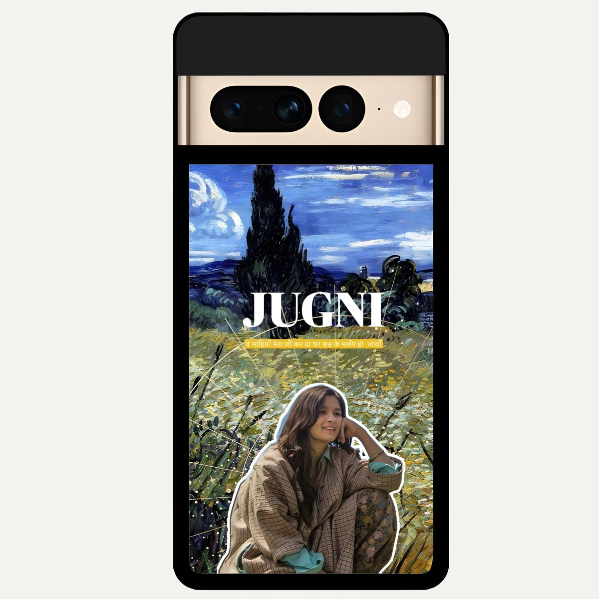  Jugni Soul Vibes Glass Case For Google Pixel 7 Pro back cover – full design glossy printed glass finish