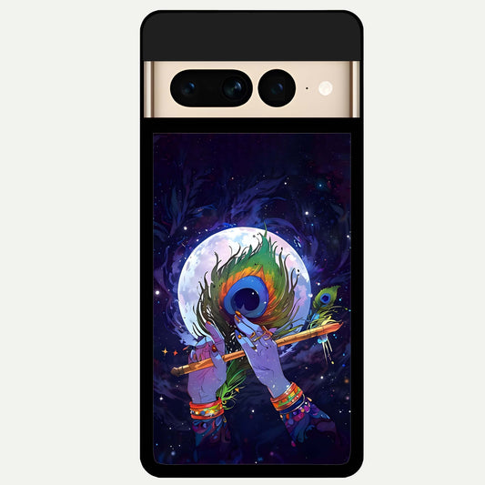  Krishna Hands Art Glass Case For Google Pixel 7 Pro back cover – full design glossy printed glass finish