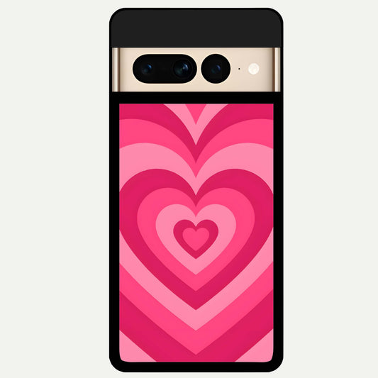 Layered Love Hearts Glass Case For Google Pixel 7 Pro back cover – full design glossy printed glass finish