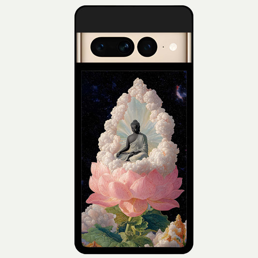  Lotus Divine Peace Glass Case For Google Pixel 7 Pro back cover – full design glossy printed glass finish
