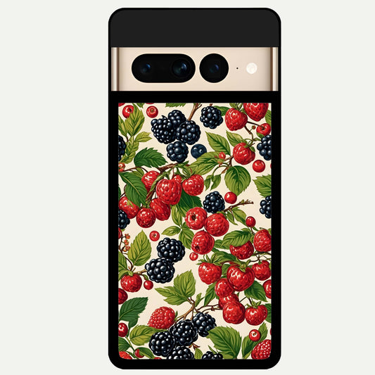  Mixed Berry Collage Glass Case For Google Pixel 7 Pro back cover – full design glossy printed glass finish