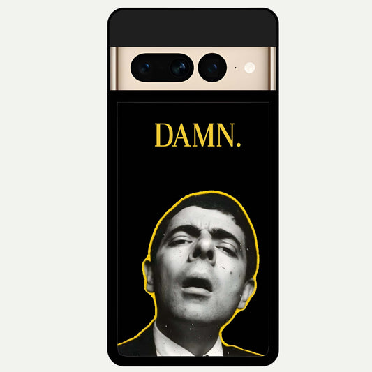  Mr Bean Damn Glass Case For Google Pixel 7 Pro back cover – full design glossy printed glass finish