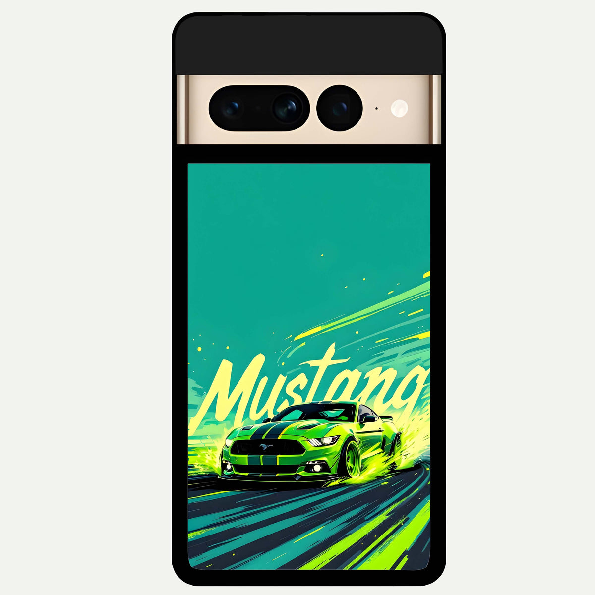 Mustang Bang Glass Case For Google Pixel 7 Pro back cover – full design glossy printed glass finish