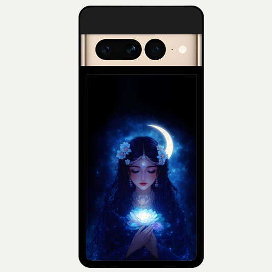  Mystic Moon Queen Glass Case For Google Pixel 7 Pro back cover – full design glossy printed glass finish