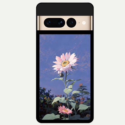  Pink Shells Outline Glass Case For Google Pixel 7 Pro back cover – full design glossy printed glass finish