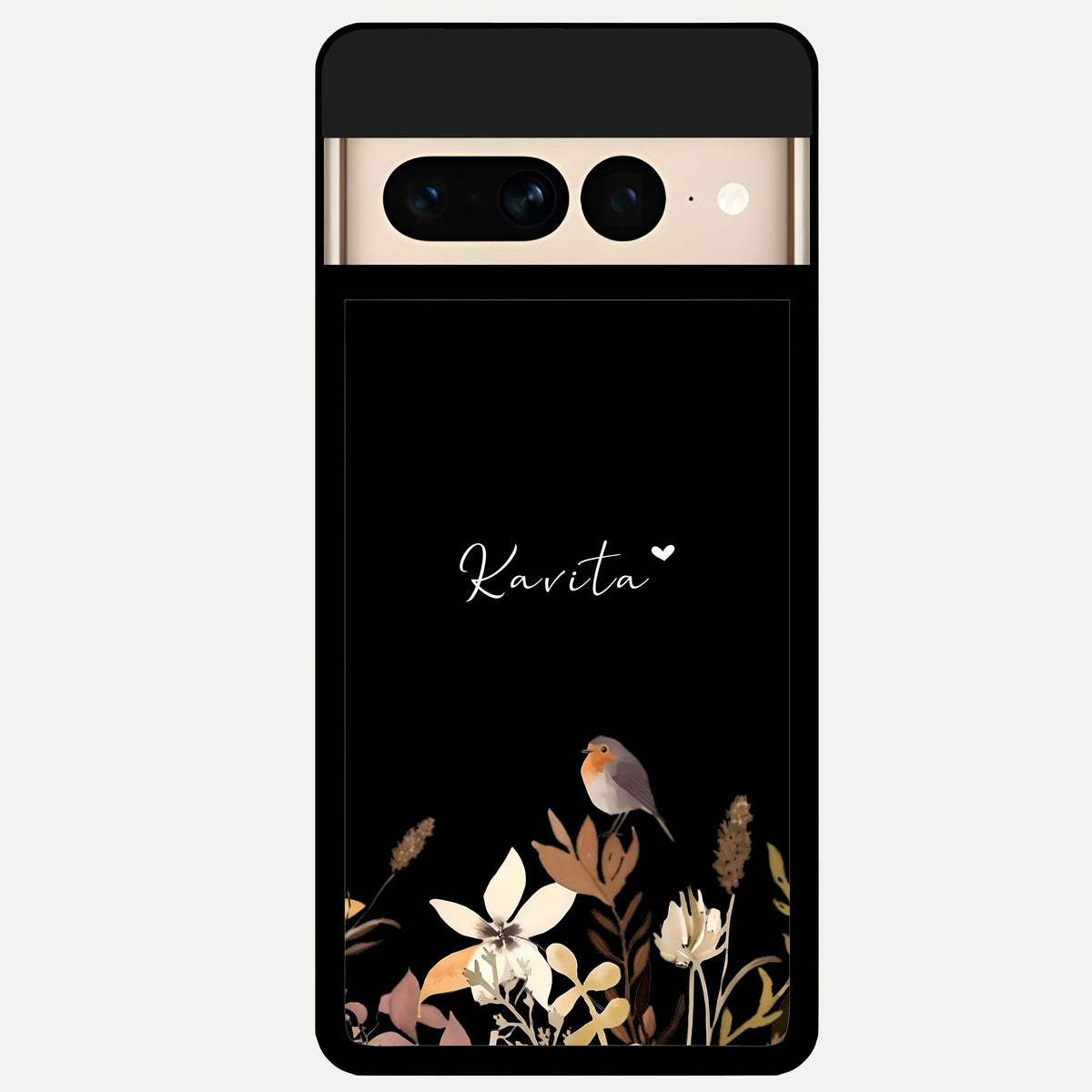  Quiet Garden Tune Custom Name Glass Case For Google Pixel 7 Pro back cover – full design glossy printed glass finish