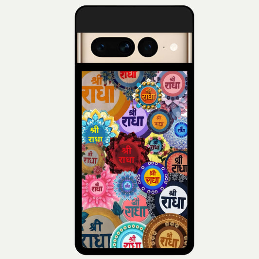  Radha Divine Bloom Glass Case For Google Pixel 7 Pro back cover – full design glossy printed glass finish