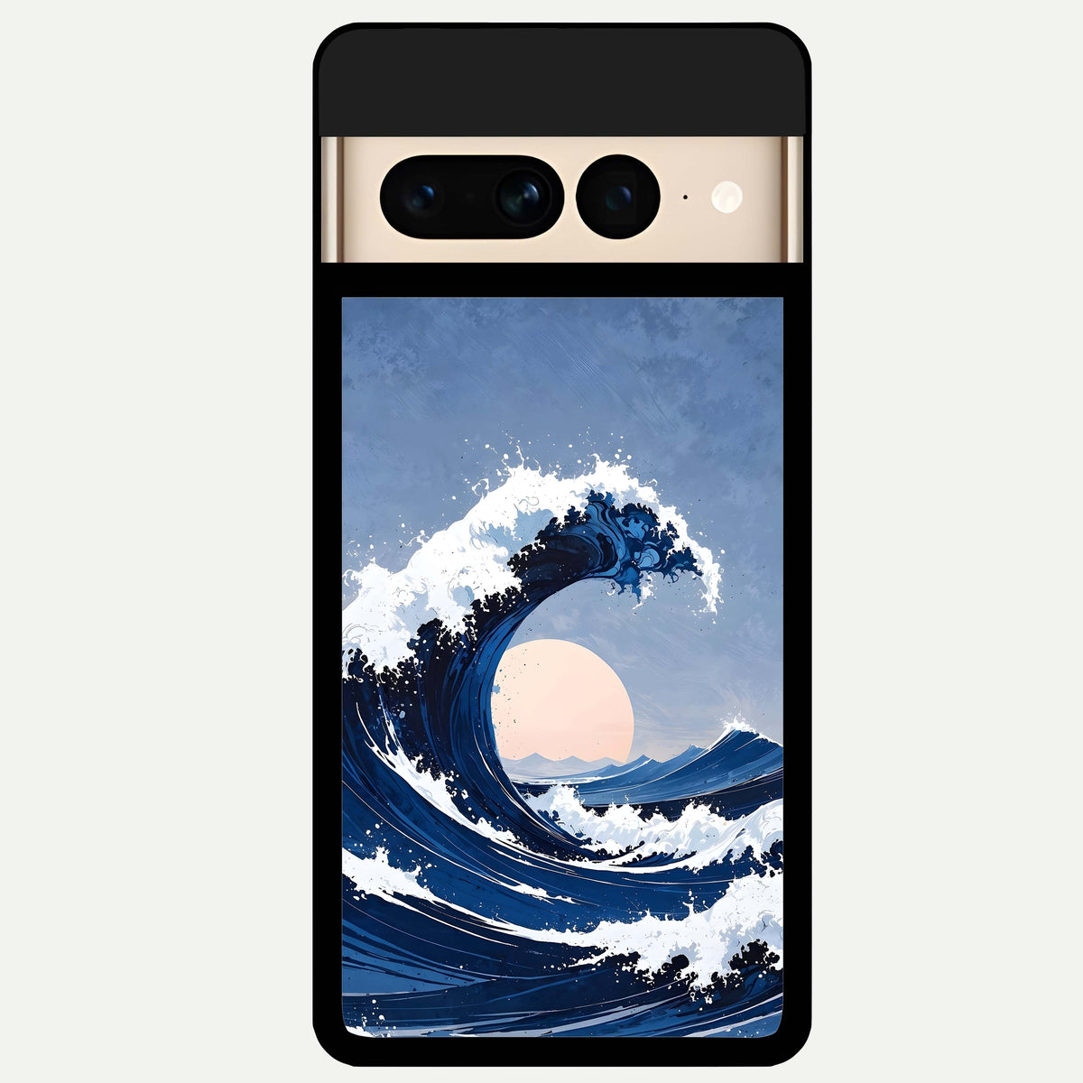  Rising Tide Power Glass Case For Google Pixel 7 Pro back cover – full design glossy printed glass finish