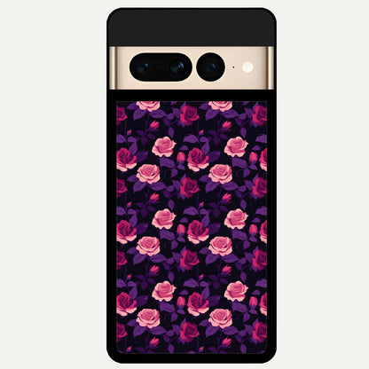  Rose Garden Twilight Glass Case For Google Pixel 7 Pro back cover – full design glossy printed glass finish