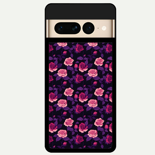  Rose Garden Twilight Glass Case For Google Pixel 7 Pro back cover – full design glossy printed glass finish