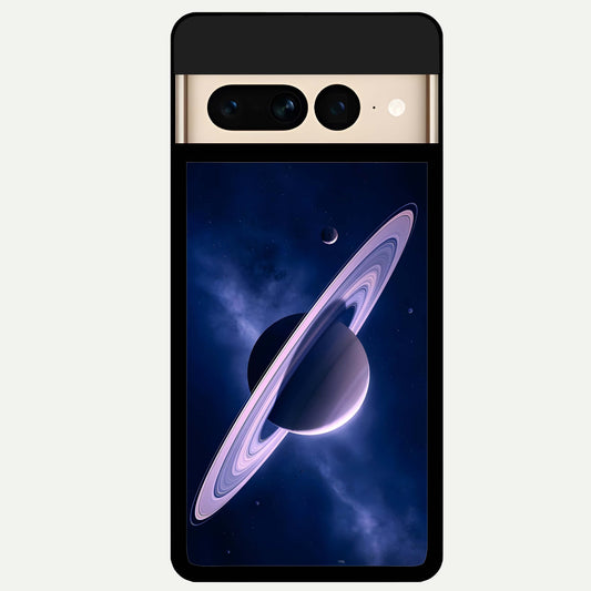  Saturn Ring Mystique Glass Case For Google Pixel 7 Pro back cover – full design glossy printed glass finish