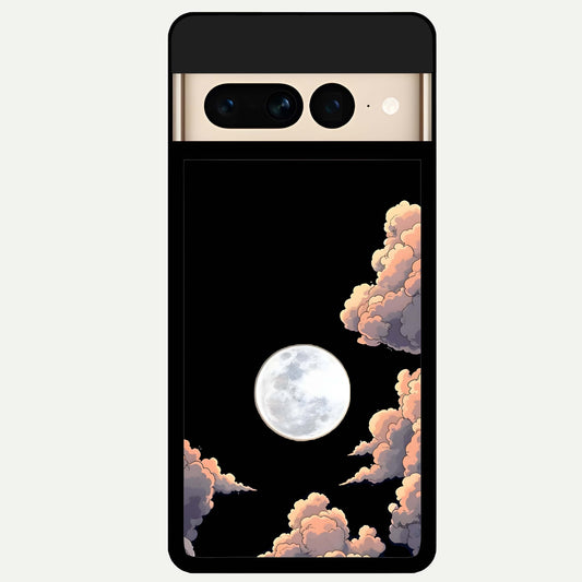  Shade Cloud Moon Glass Case For Google Pixel 7 Pro back cover – full design glossy printed glass finish