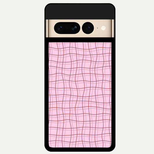  Soft Grid Bliss Glass Case For Google Pixel 7 Pro back cover – full design glossy printed glass finish