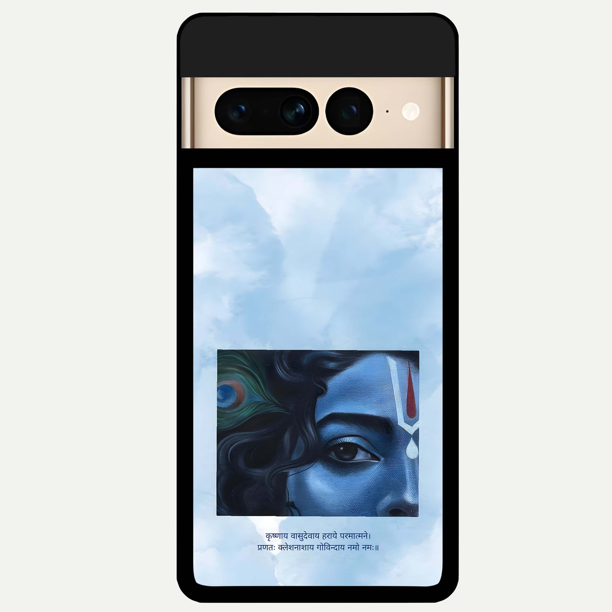  Spiritual Krishna Glass Case For Google Pixel 7 Pro back cover – full design glossy printed glass finish