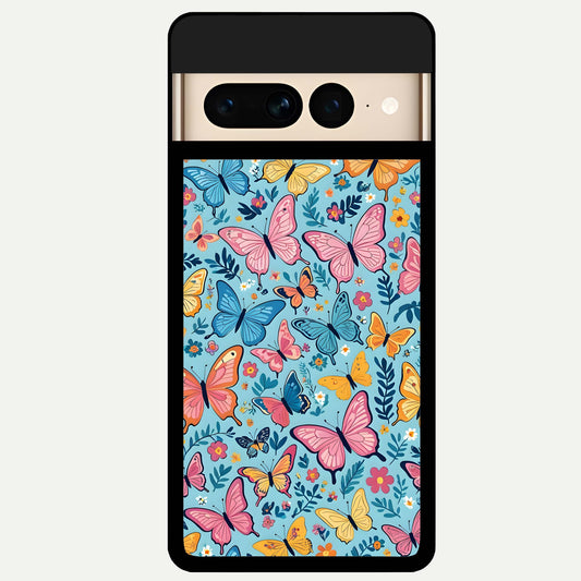  Spring Wing Garden Glass Case For Google Pixel 7 Pro back cover – full design glossy printed glass finish