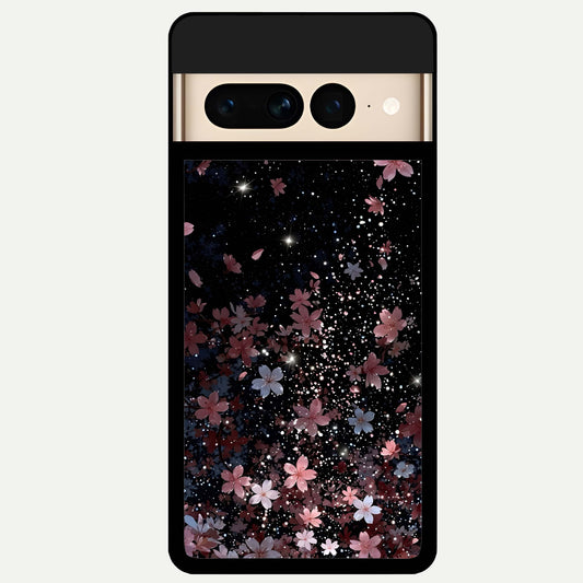  Starlit Flower Dreams Glass Case For Google Pixel 7 Pro back cover – full design glossy printed glass finish