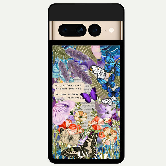  Storm Path Bloom Glass Case For Google Pixel 7 Pro back cover – full design glossy printed glass finish