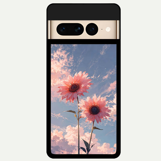  Sun Moon Balance Glass Case For Google Pixel 7 Pro back cover – full design glossy printed glass finish