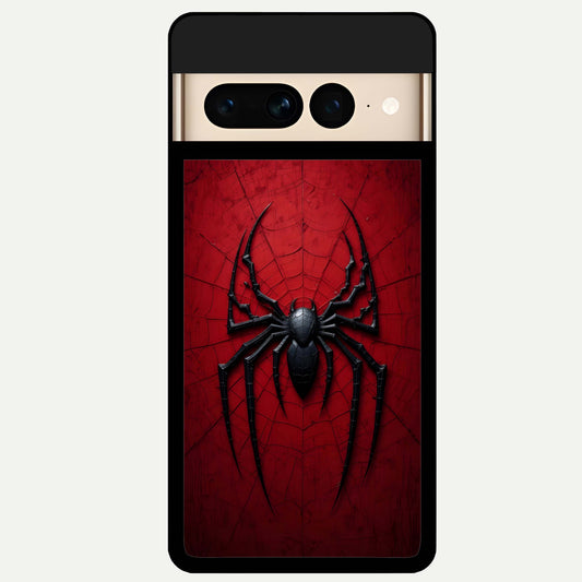  Superhero Web Emblem Glass Case For Google Pixel 7 Pro back cover – full design glossy printed glass finish