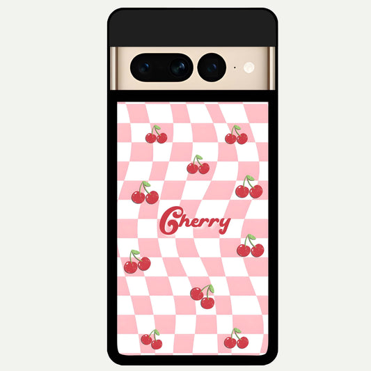 Sweet Cherry Vibes Glass Case For Google Pixel 7 Pro back cover – full design glossy printed glass finish