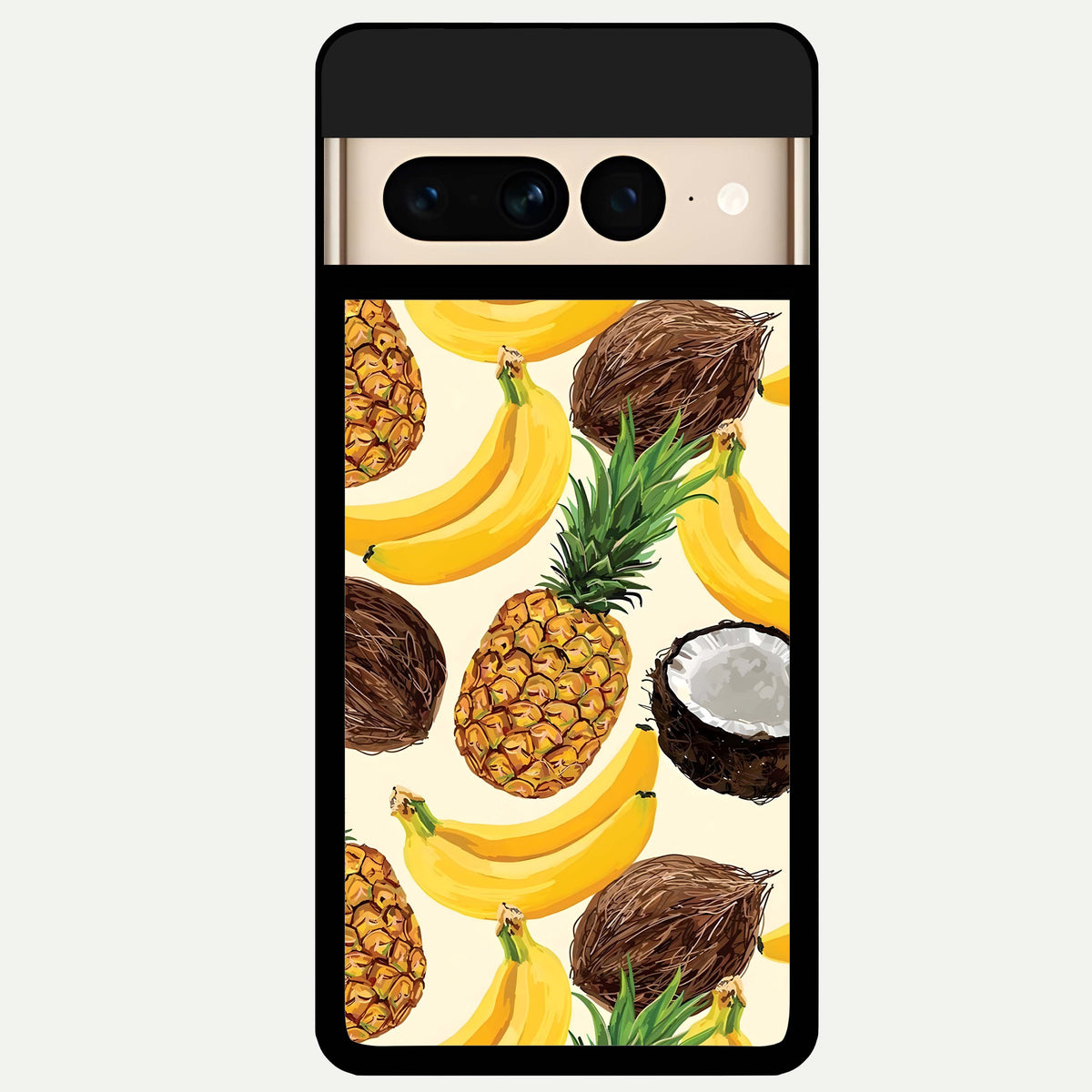  Tropical Fruit Mood Glass Case For Google Pixel 7 Pro back cover – full design glossy printed glass finish