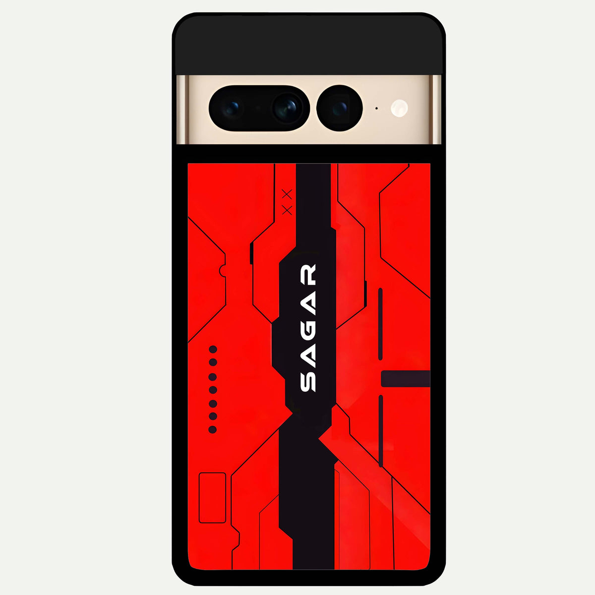  Voltage Rise CYBERPUNK Custom Name Glass Case For Google Pixel 7 Pro back cover – personalized glossy printed glass finish