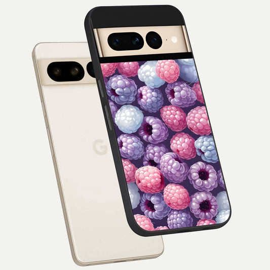  Berry Candy Pop phone case For Google Pixel 7 Pro showing premium glass back cover with detailed artwork