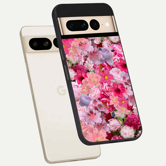  Bloom Crush Fantasy phone case For Google Pixel 7 Pro showing premium glass back cover with detailed artwork