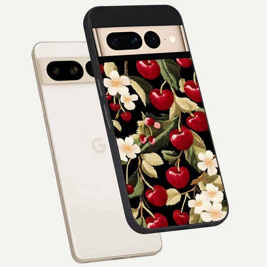  Blooming Spendor Bird phone case For Google Pixel 7 Pro showing premium glass back cover with detailed artwork