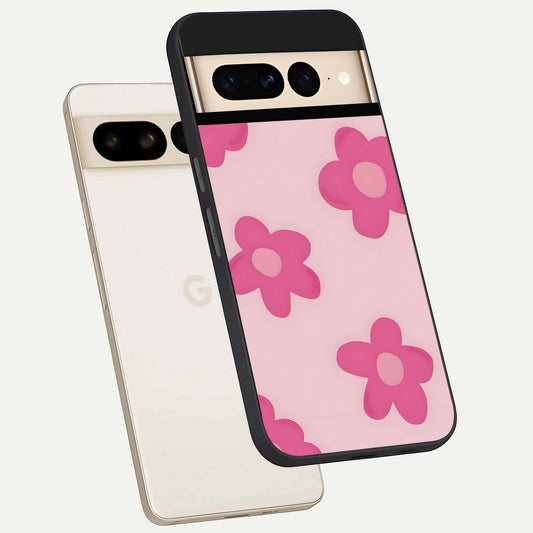  Candy Bloom Dreams phone case For Google Pixel 7 Pro showing premium glass back cover with detailed artwork