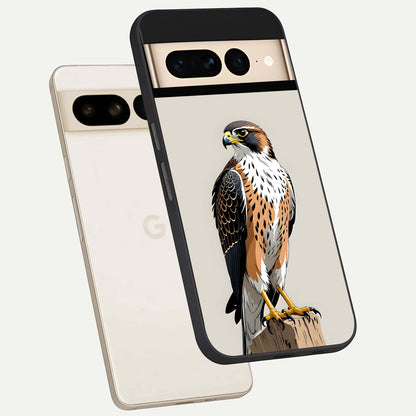  Clever Eagle phone case For Google Pixel 7 Pro showing premium glass back cover with detailed artwork