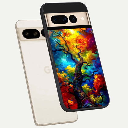  Colorful Soda Bottles phone case For Google Pixel 7 Pro showing premium glass back cover with detailed artwork