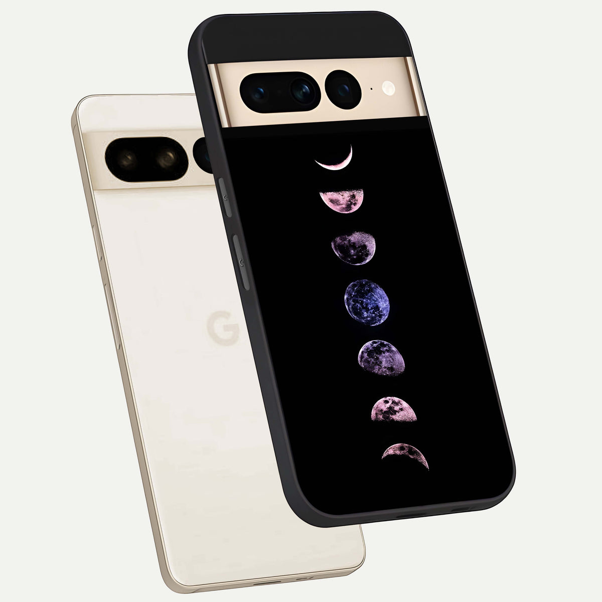  Crimson All Planets phone case For Google Pixel 7 Pro showing premium glass back cover with detailed artwork