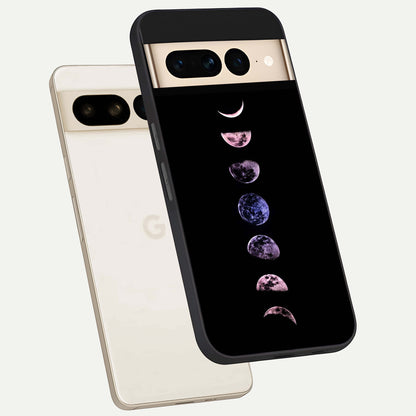  Crimson All Planets phone case For Google Pixel 7 Pro showing premium glass back cover with detailed artwork