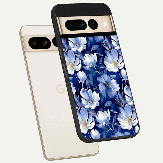  Cute Floral Patterns phone case For Google Pixel 7 Pro showing premium glass back cover with detailed artwork