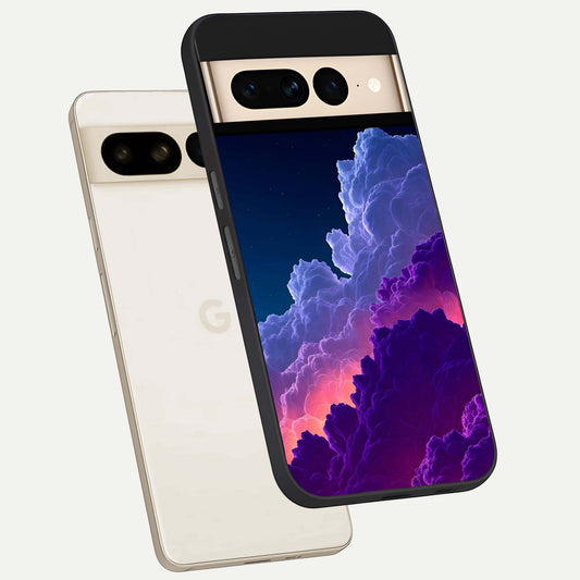  Dreamy Cloud Skies phone case For Google Pixel 7 Pro showing premium glass back cover with detailed artwork