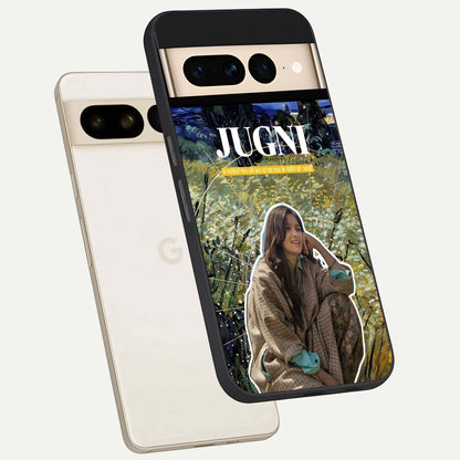  Jugni Soul Vibes phone case For Google Pixel 7 Pro showing premium glass back cover with detailed artwork