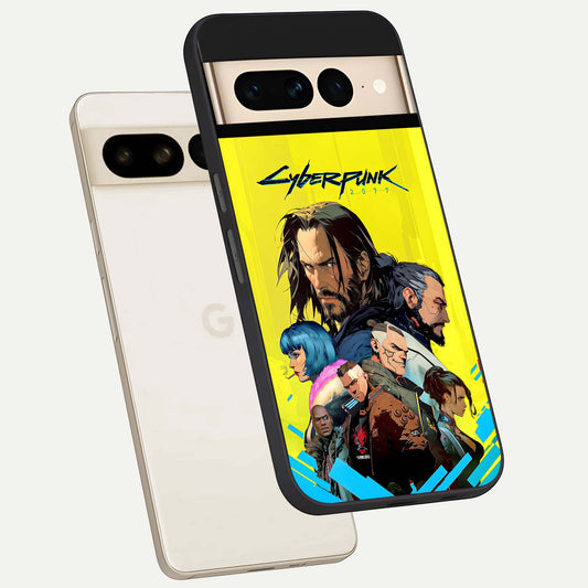  Neon Rebel Genesis phone case For Google Pixel 7 Pro showing premium glass back cover with detailed artwork