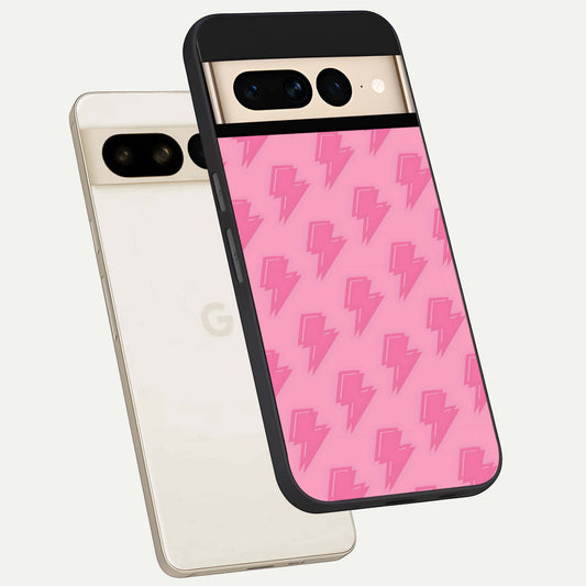  Pink Moo Magic phone case For Google Pixel 7 Pro showing premium glass back cover with detailed artwork
