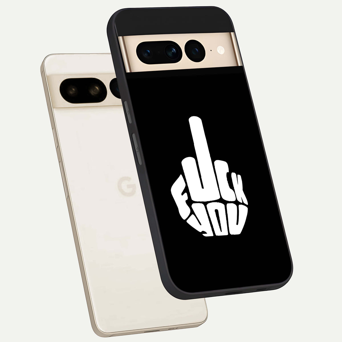  Rebel Mode On phone case For Google Pixel 7 Pro showing premium glass back cover with detailed artwork