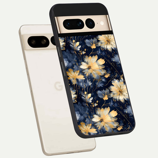  Royal Petal Dream phone case For Google Pixel 7 Pro showing premium glass back cover with detailed artwork