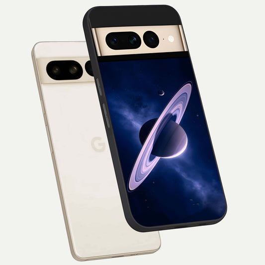  Saturn Ring Mystique phone case For Google Pixel 7 Pro showing premium glass back cover with detailed artwork