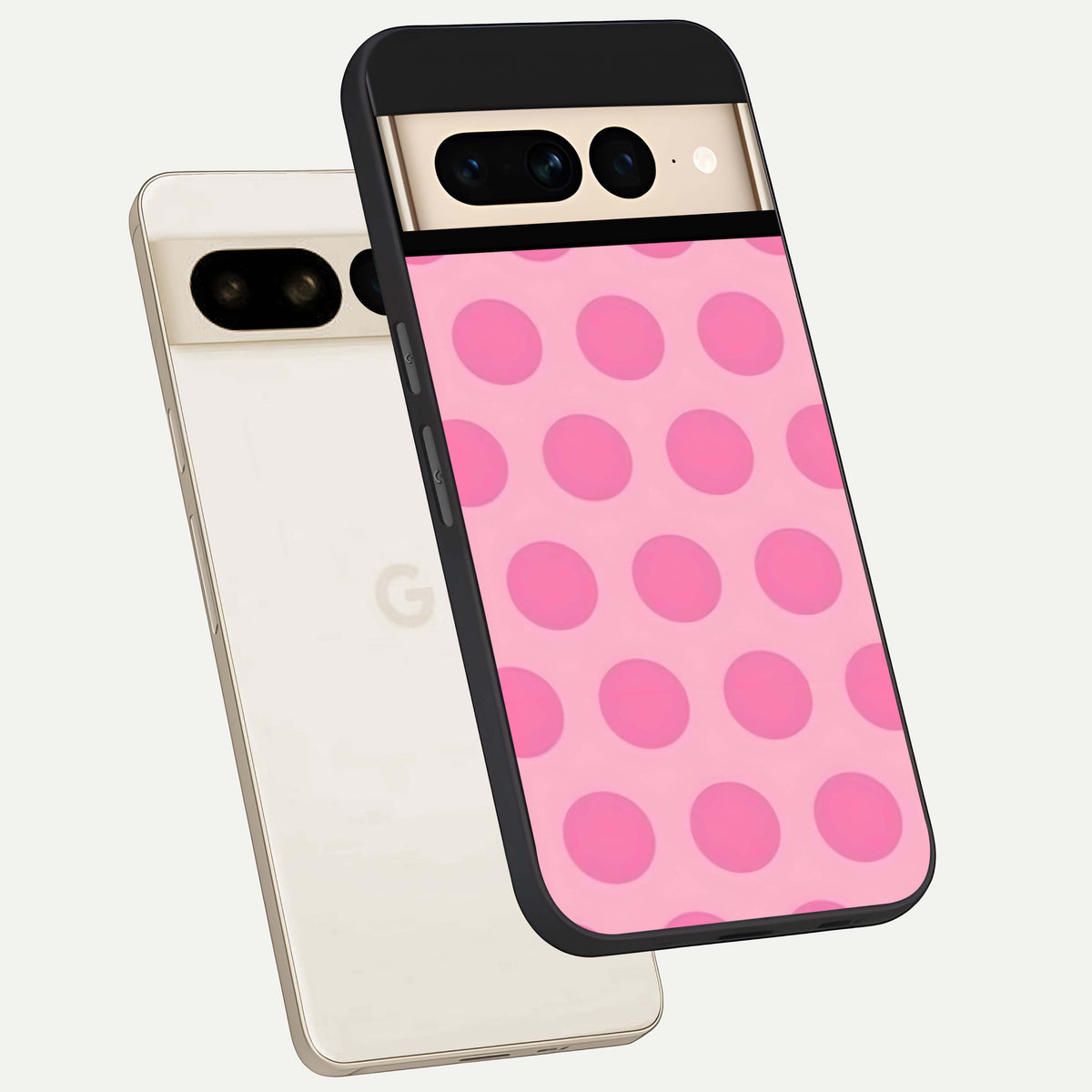  Sweet Dot Dreams phone case For Google Pixel 7 Pro showing premium glass back cover with detailed artwork