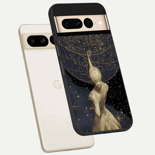  Taylor Swift Girl phone case For Google Pixel 7 Pro showing premium glass back cover with detailed artwork