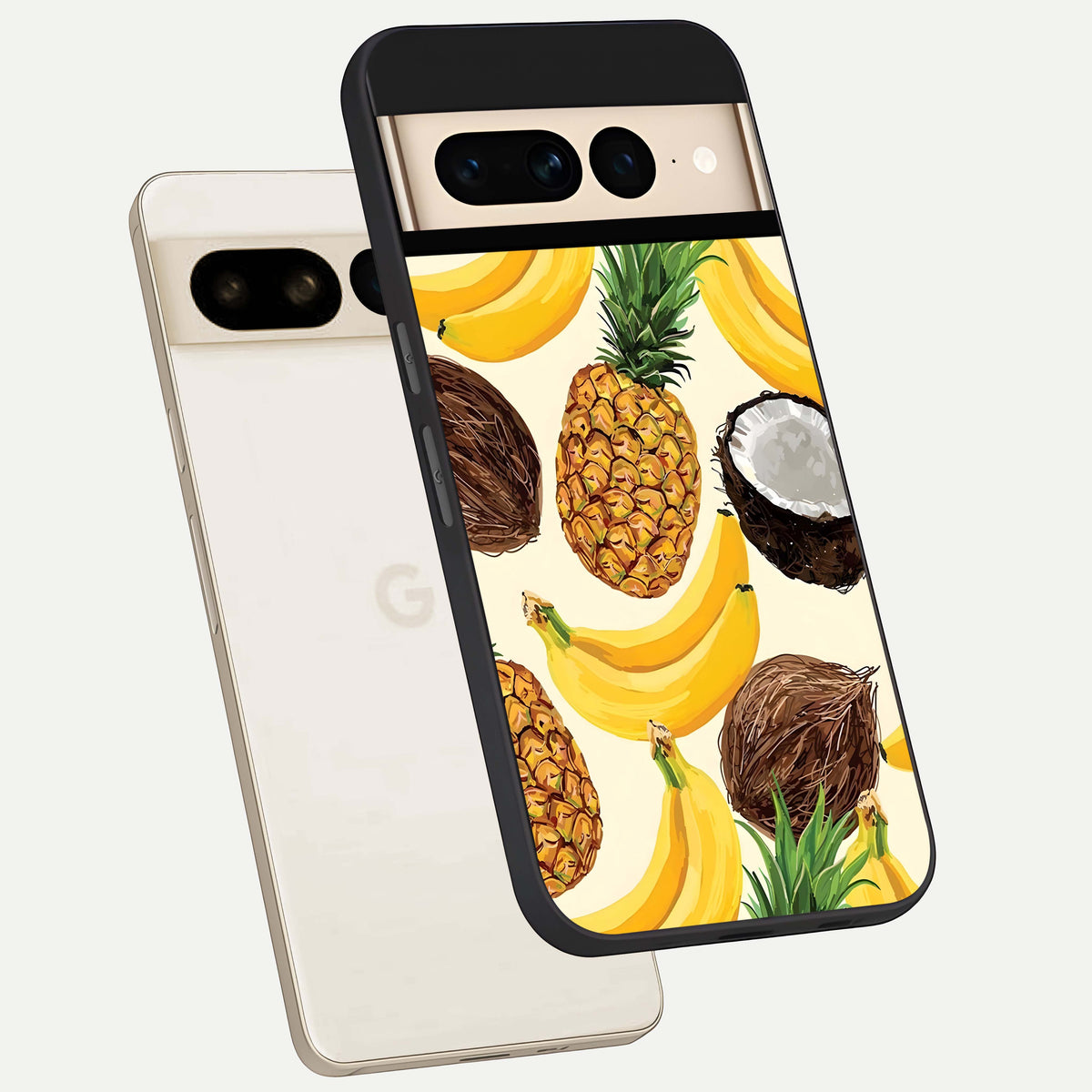 Tropical Fruit Mood phone case For Google Pixel 7 Pro showing premium glass back cover with detailed artwork