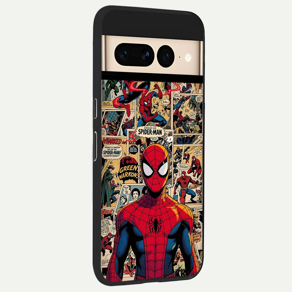 Aesthetic Spider back cover For Google Pixel 7 Pro slim fit glass case with vibrant aesthetic design