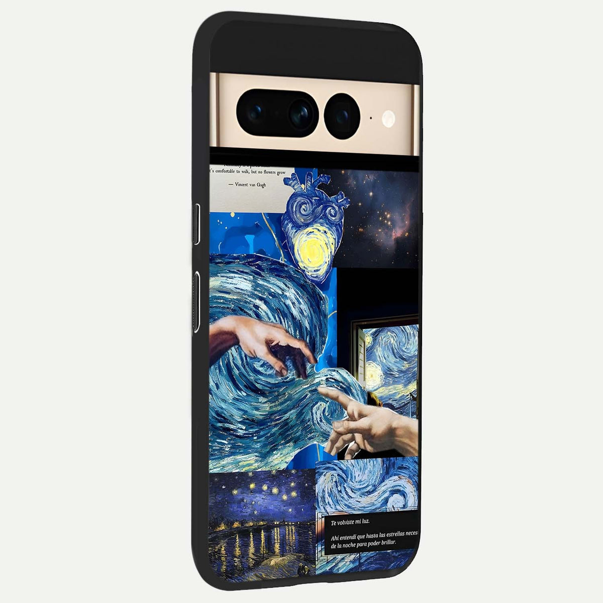  Aesthetic Vando Hands back cover For Google Pixel 7 Pro slim fit glass case with vibrant aesthetic design