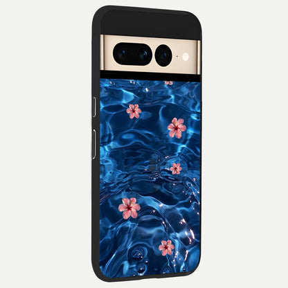  Bloom Thread Art back cover For Google Pixel 7 Pro slim fit glass case with vibrant aesthetic design